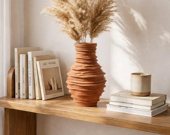 Stacked Strata Ring Vase STL File for 3D Printing - Digital Download.