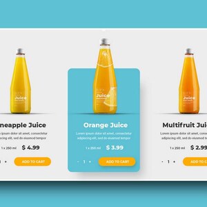 May include: Three juice bottles with the word "Juice" on the label. The first bottle is labeled "Pineapple Juice", the second "Orange Juice", and the third "Multifruit Juice". Each bottle is 250 ml.