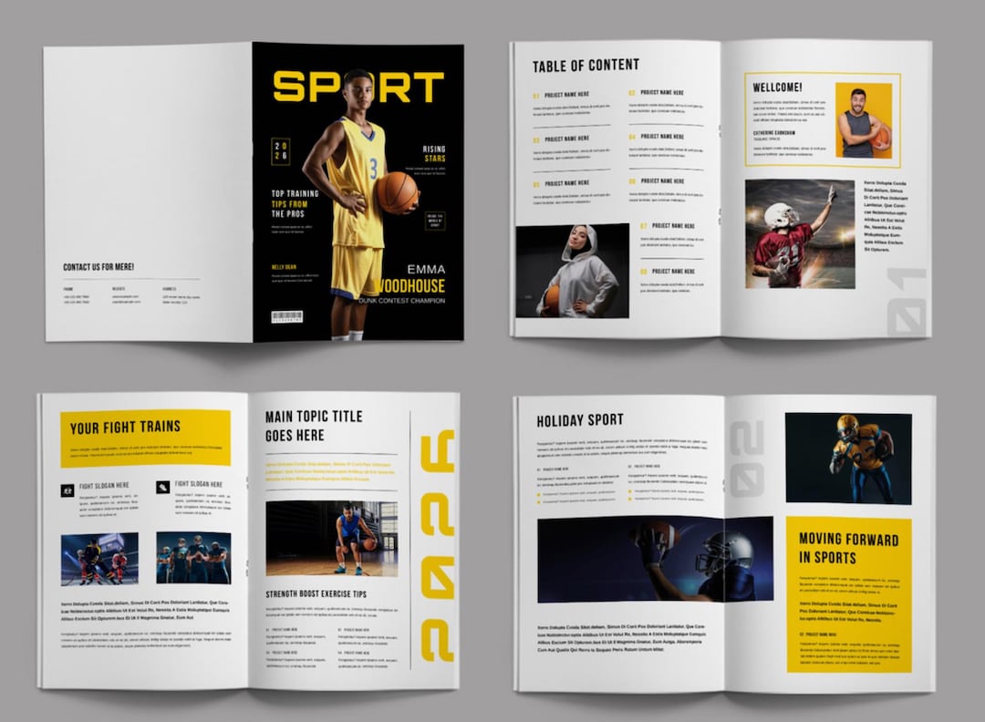Editable Multi-sport Magazine Template | 16-page Professional Indesign ...