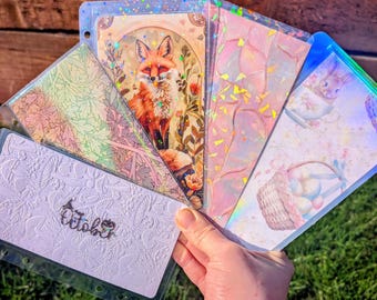 Paquete sorpresa Whoopsie / Sobres holográficos para dinero en efectivo / Insertos para carpeta de presupuesto A6 (Hechos a mano)