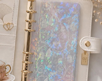 Sobres holográficos A6 para guardar dinero en efectivo – Accesorios para el sistema de agenda y carpeta de presupuesto Moonlight Lace