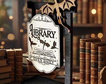 Faux Wood Dragon & Bat Bookend – Mystical Library Decor