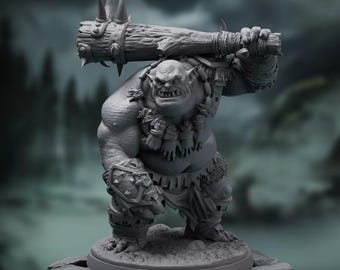 3D Printed Goblin Miniature, Unpainted Resin RPG Game Piece