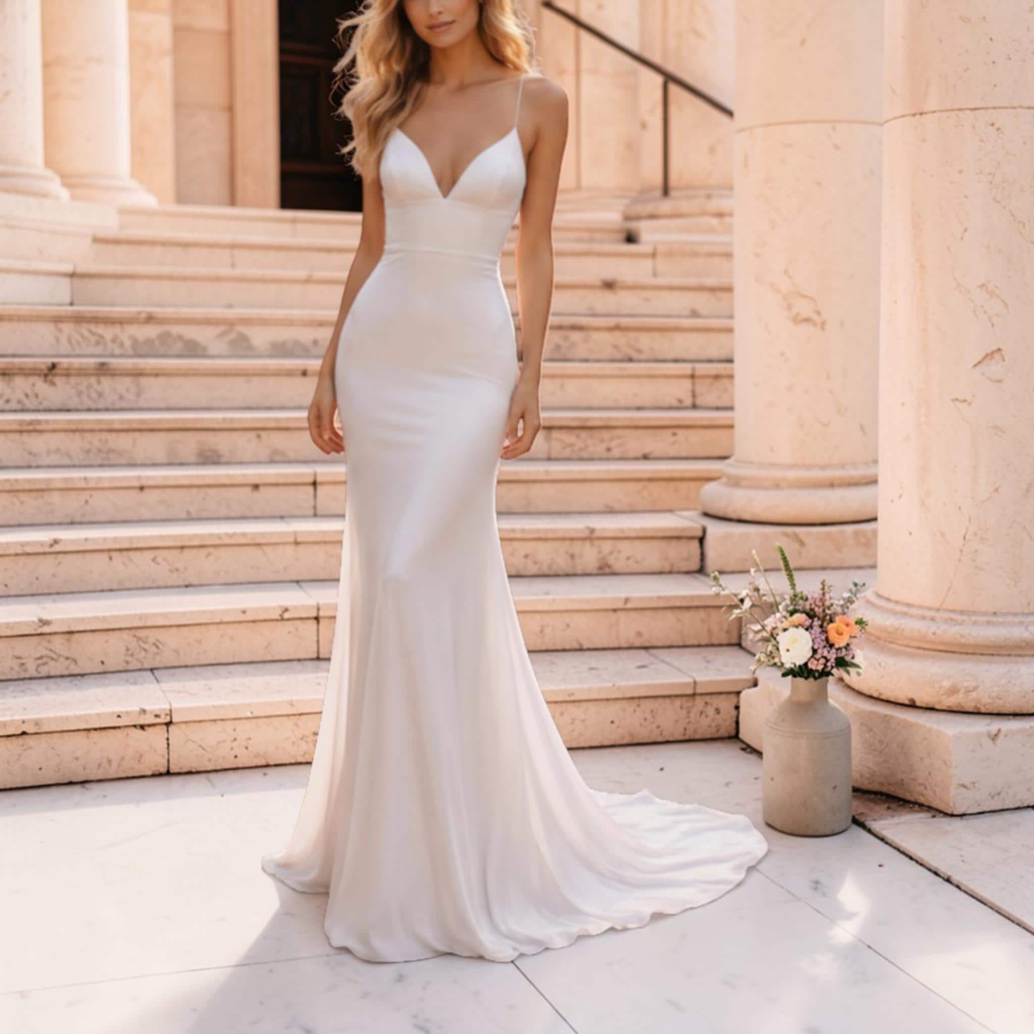 Silk Satin Mermaid Slip Gown