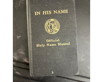 Libro de oraciones católicas Vintage In His Name Official Holy Name Manual Black Red