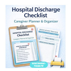 Hospital to Home Care Transition Guide for Caregivers | Digital Download Checklist & Planning Guide