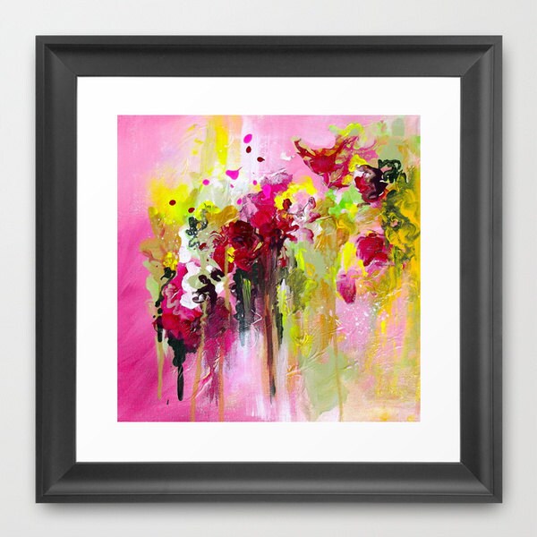Set of 2 Art Print from Original Floral Abstract Painting by Etsy