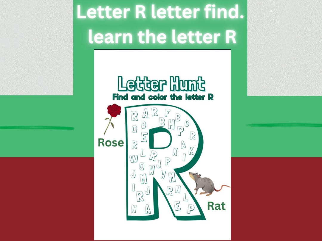 Letter R Worksheets Rat Letter R Find Worksheet | Rose and Rat Alphabet Activity (digital ...