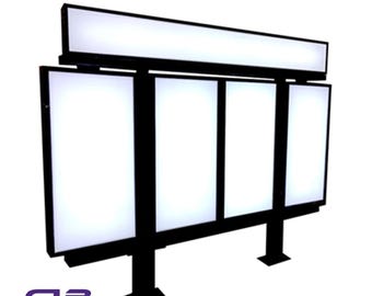 Tablero de menú LED ModuLite 96 48 / Hbox 96 12 para exteriores, personalizado para autoservicio - Letrero luminoso comercial (no incluye envío)