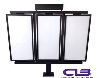 Tablero de menú LED para exteriores ModuLite 72 48, pintado a mano, sin impresión. Letrero de caja de luz comercial para exteriores (no incluye envío).