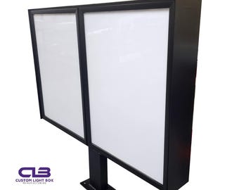 Tablero de menú LED UniLite 60/40 personalizado para exteriores con sistema de autoservicio - Letrero luminoso comercial para exteriores (no incluye envío)
