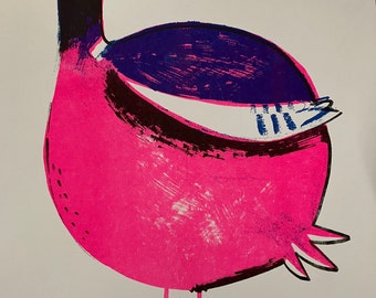 Gloria the pigeon a3 risograph (b grade)