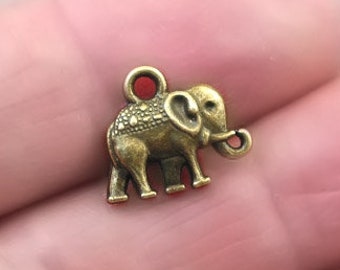Elephant Charms, Elephant pendant beads, up to 40 pcs, Antique Bronze 11X14mm CM1020B