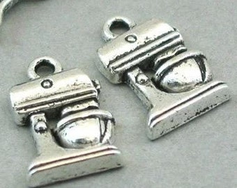 Kitchen Mixer Charms, Blender pendant beads, up to 30 pcs, Antique Silver 10X16mm CM0201S