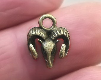 Ram Head Pendant Solid Bronze