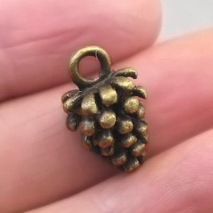 Pine Cone Charm, Pine Cone 3D pendant beads, up to 15 pcs, Antique Bronze 12X19mm CM1736B