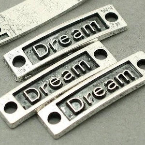 Dream Charm Connectors, Dream Links pendant beads for Bracelet, up to 20 pcs, Antique Silver 9X35mm CM0613S