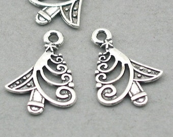 Christmas Tree Charms, Christmas Tree pendant beads, up to 40 pcs, Antique Silver 15X21mm CM0828S