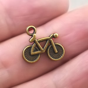 Bicycle Charms, Bike pendant beads, up to 40 pcs, Antique Bronze 14X16mm CM1575B
