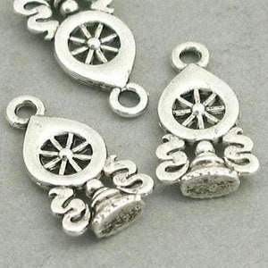 Buddha Protection Charms, Buddhism pendant beads, up to 30 pcs, Antique Silver 10X18mm CM0457S