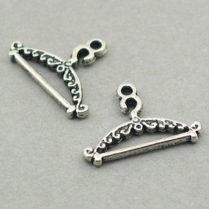 Clothes Hanger Charms, Coat Hanger pendant beads, up to 30 pcs, Antique Silver 17X24mm CM0933S