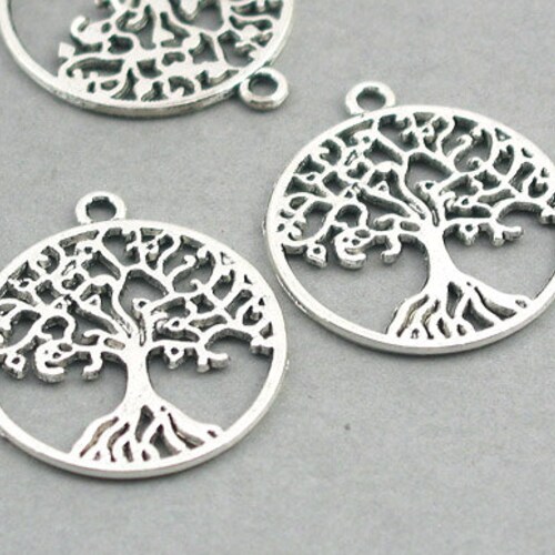 Tree Charms Tree of Life Pendant Beads up to 8 Pcs Antique - Etsy