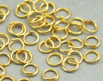 5mm, 21 gauge Jump Rings, Gold Open Jump Rings, up to 600 pcs, BS00205JRG