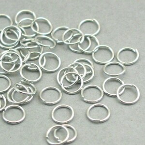6mm 21 gauge Jump Rings, Silver Open Jump Rings, up to 400 pieces  BS00306JRS