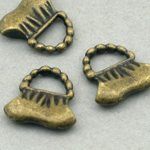 Purse Charms, Handbag pendant beads, up to 30 pcs, Antique Bronze 14X14mm CM0430B