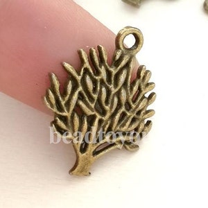 Tree Charms, Tree of Life pendant beads, up to 40 pcs, Antique Bronze 16X20mm CM0018B