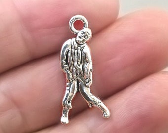 Zombie Charms, Walking Dead Halloween pendant beads, up to 12 pcs, Antique Silver 13X27mm CM1557S