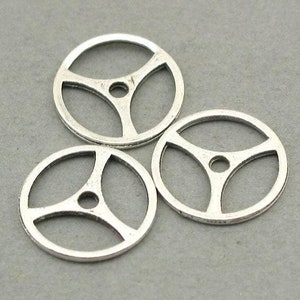 Gear Charms, Steampunk Gear pendant beads, up to 30 pcs, Antique Silver 19mm CM0568S