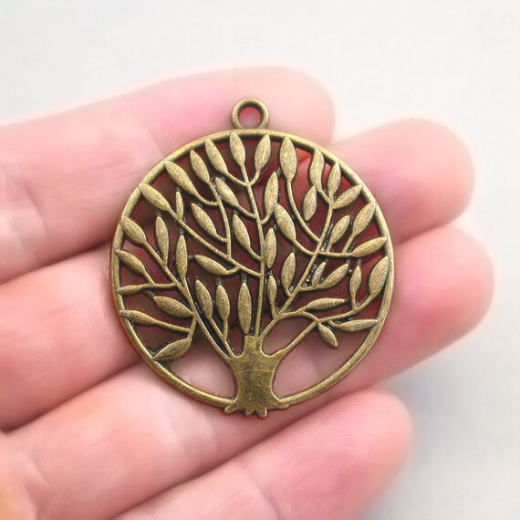 BULK 10 Tree Charms Wholesale Large Tree of Life pendant beads Antique Silver 37mm CM0090S BULK 10 Tree Charms Wholesale Large Tree of Life pendant beads Antique Silver 37mm CM0090S