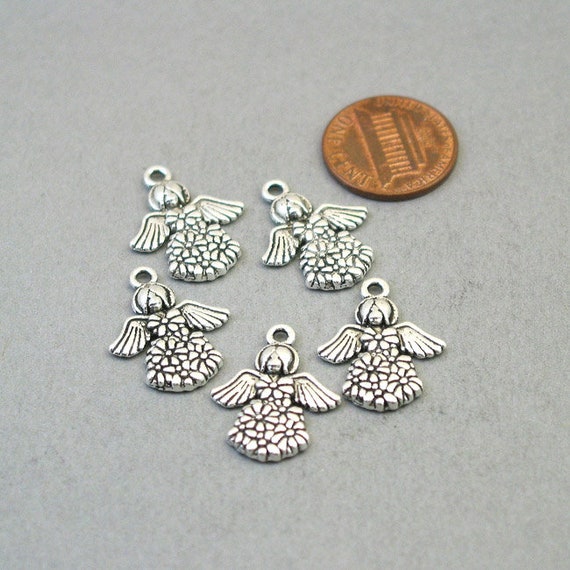 30x Fairy Bulk Charms, Angel Charms, Antique Silver Tone Fairy Charms,  Necklace Pendants D339 