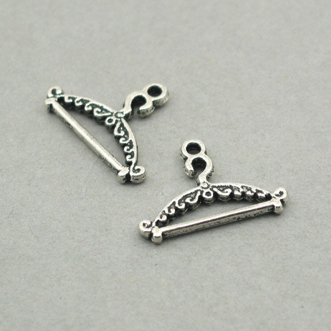 Clothes Hanger Charms, Coat Hanger Pendant Beads, up to 12 Pcs, Antique