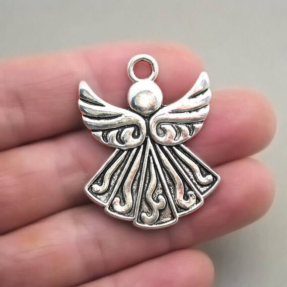 Large Angel Charms, Fairy Pendant Beads, up to 3 Pcs