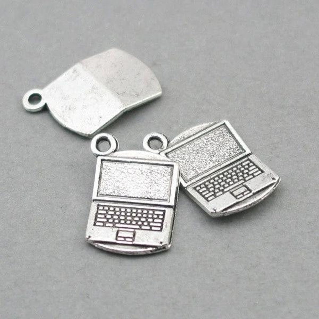 Laptop Charms, Computer Pendant Beads, up to 20 Pcs, Antique Silver ...