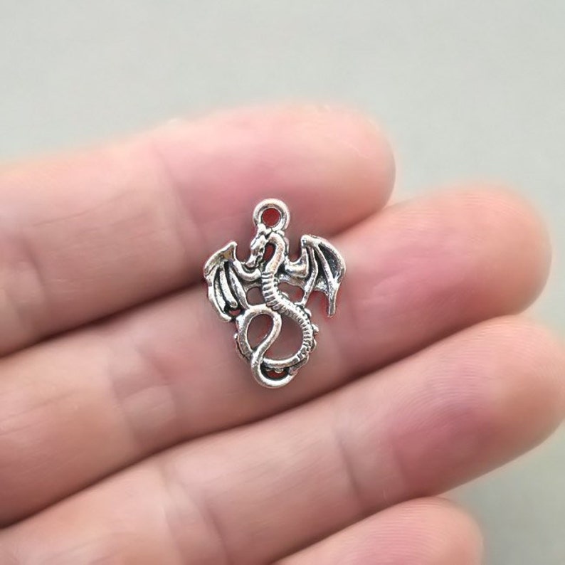 BULK 40 Dragon Charms Wholesale Dragon Pendant Beads Antique Etsy