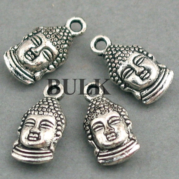 CHARMS BULK WHOLESALE BUDDHA LARGE TIBETAN SILVER 17mm x 20mm.