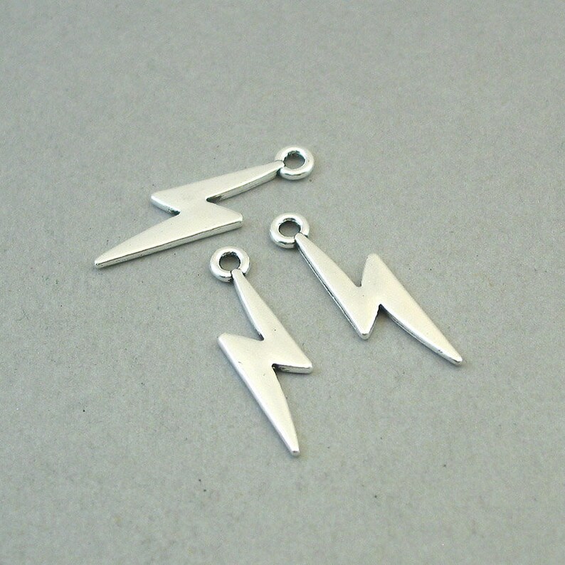 Lightning Bolt Charms Thunder Pendant Beads up to 20 Pcs Etsy