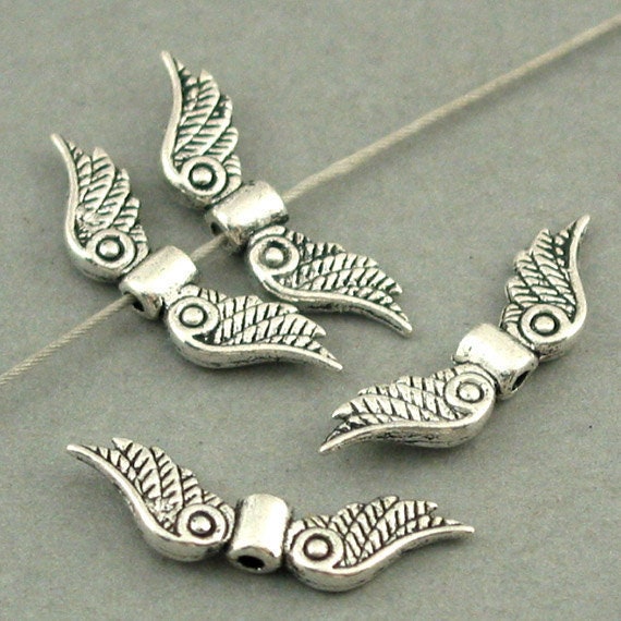 Bead, Angel Wing - Silver Bead, Angel Wing - Silver