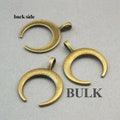 BULK 20 Moon Charms, Wholesale Crescent Moon pendant beads, Antique Bronze 26X33mm CM1215B product logo
