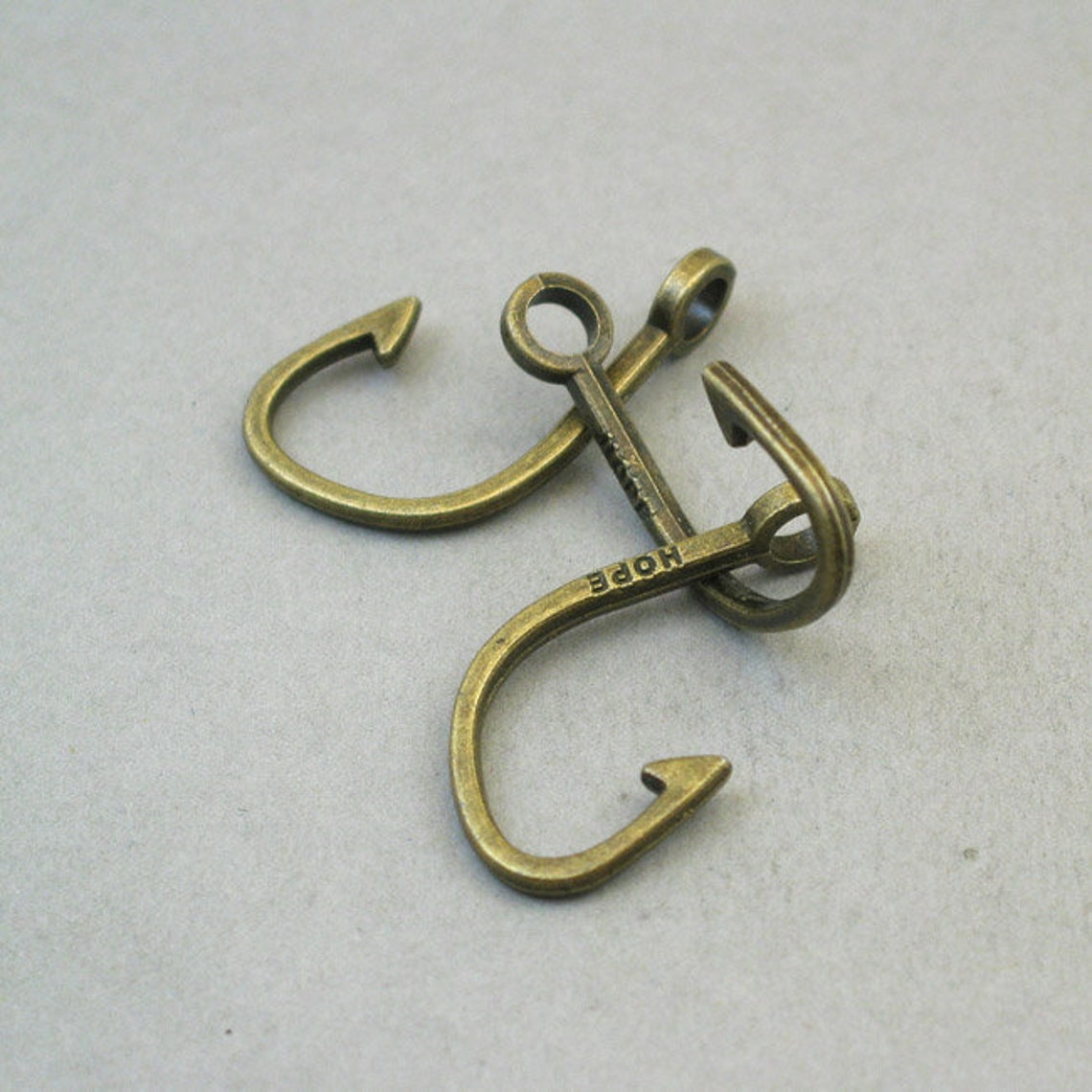 BULK 20 Fish Hook Charms Wholesale Large Fish Hook Pendant Etsy
