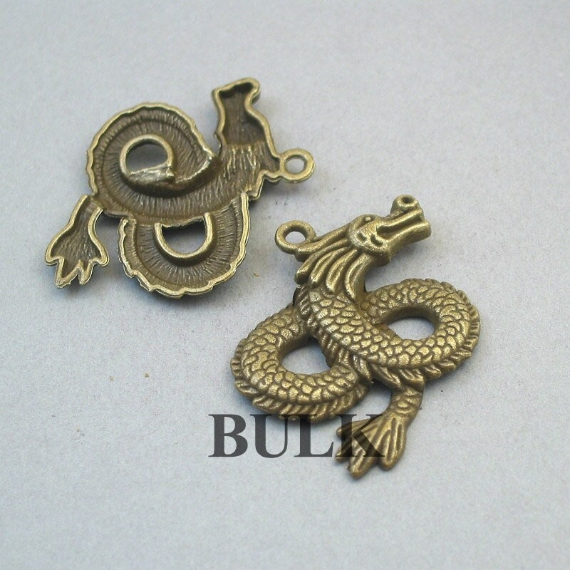 1x Anti-Brass Fashion Jewelry Making Charms A3621 Fly Dragon Wholesale  Supplies Pendant Craft DIY Vintage Alloys Necklace Bulk Supply Findings
