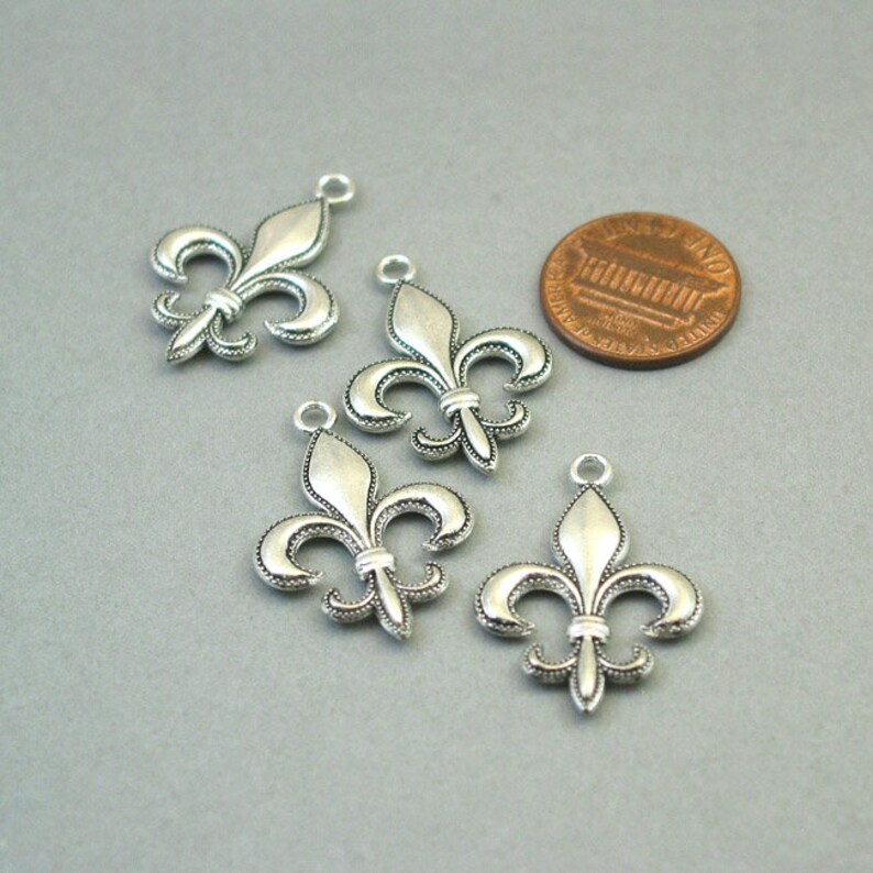 Fleur de Lis Charms French Lily Flower pendant beads up to Etsy