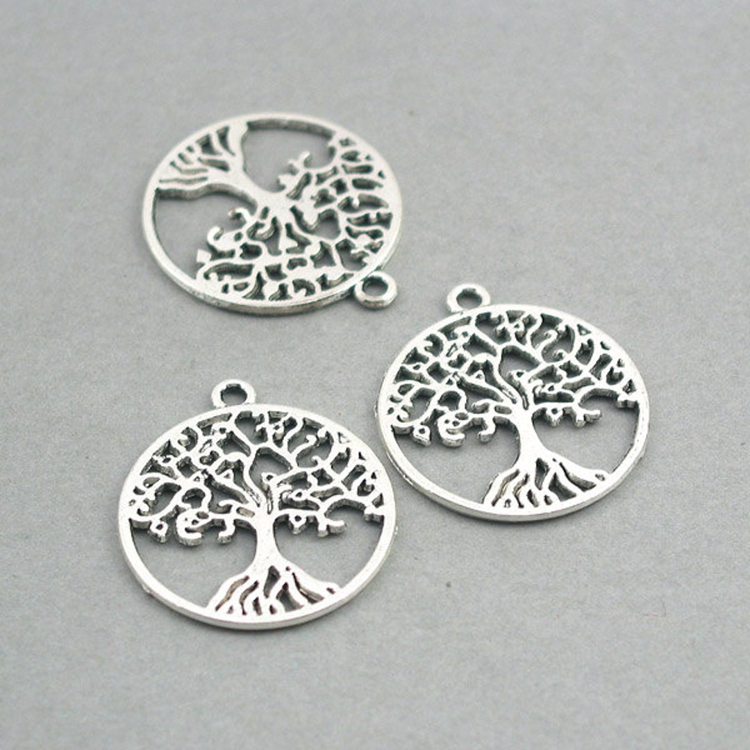 Tree Charms, Tree of Life Pendant Beads, up to 8 Pcs, Antique Silver ...