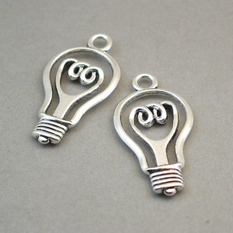 Light Bulb Charms Large Light Bulb pendant beads up to 4 Etsy
