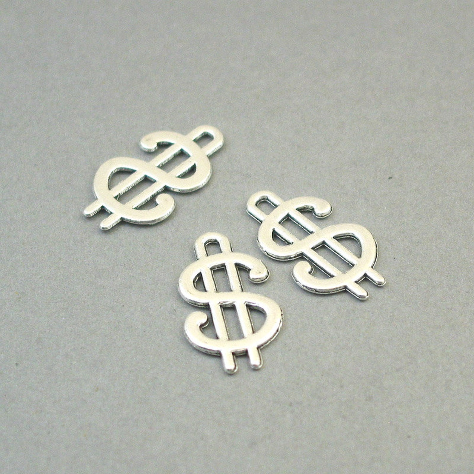 Dollar Sign Charms Money pendant beads up to 20 pcs Antique Etsy
