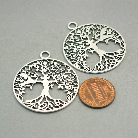 BULK 10 Tree Charms Wholesale Large Tree of Life Pendant Beads