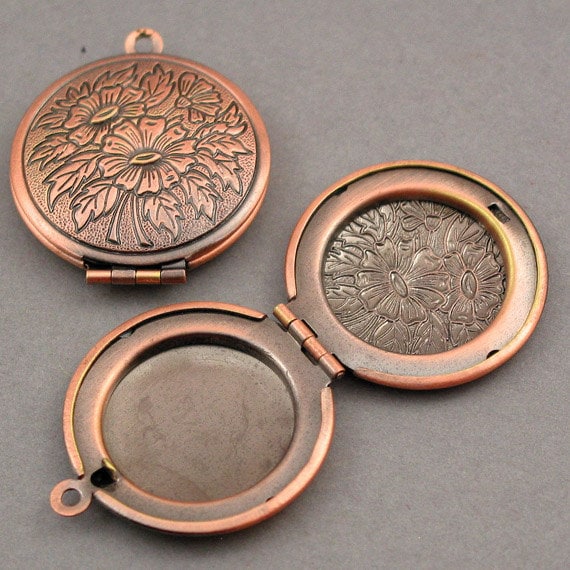 Lotto 10 pezzi medaglione ottone lente di ingrandimento collana lente